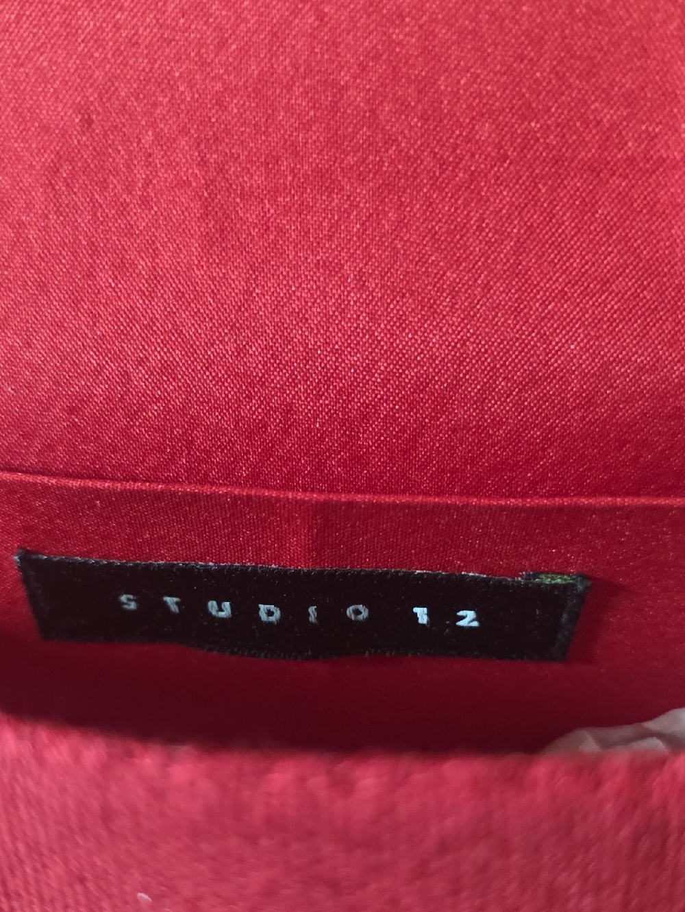 NWT STUDIO TAG SM. Red & White Striped Beaded Cherry SHOULDER BAG. - Picture 9 of 10